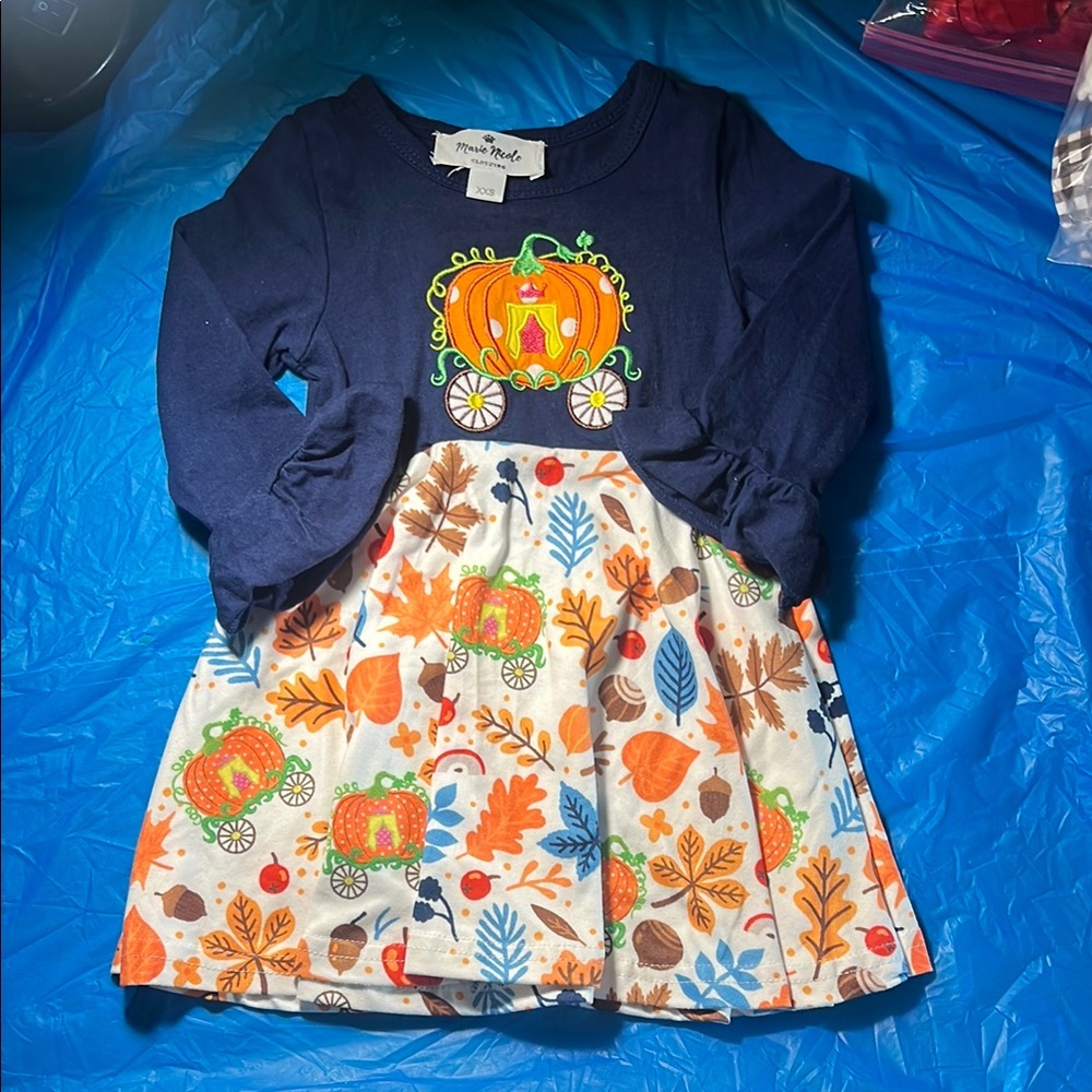 Lot of 3 holiday themed long sleeved, Marie Nicole Clothing tops for toddler XXS